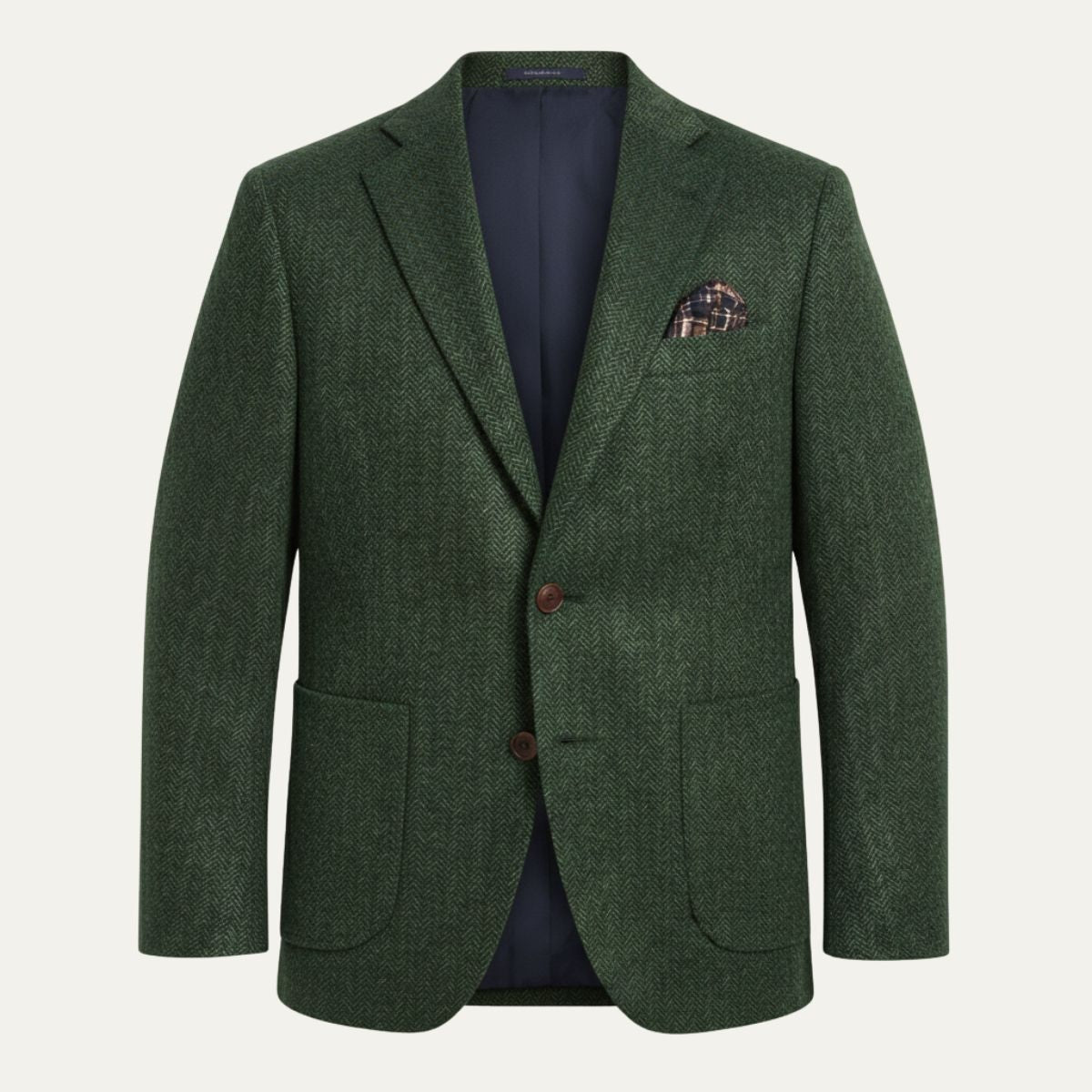 Veste Blazer en Laine Tweed à Rayures Herringbone pour Hommes Gravedona — 7