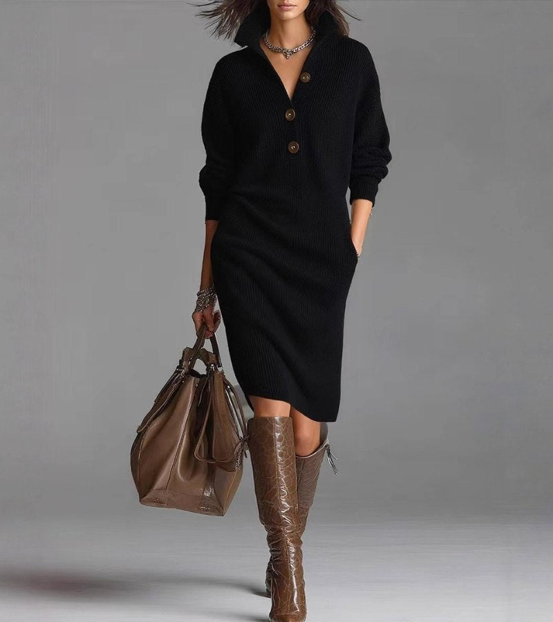 Pensée | Robe midi en tricot — 2