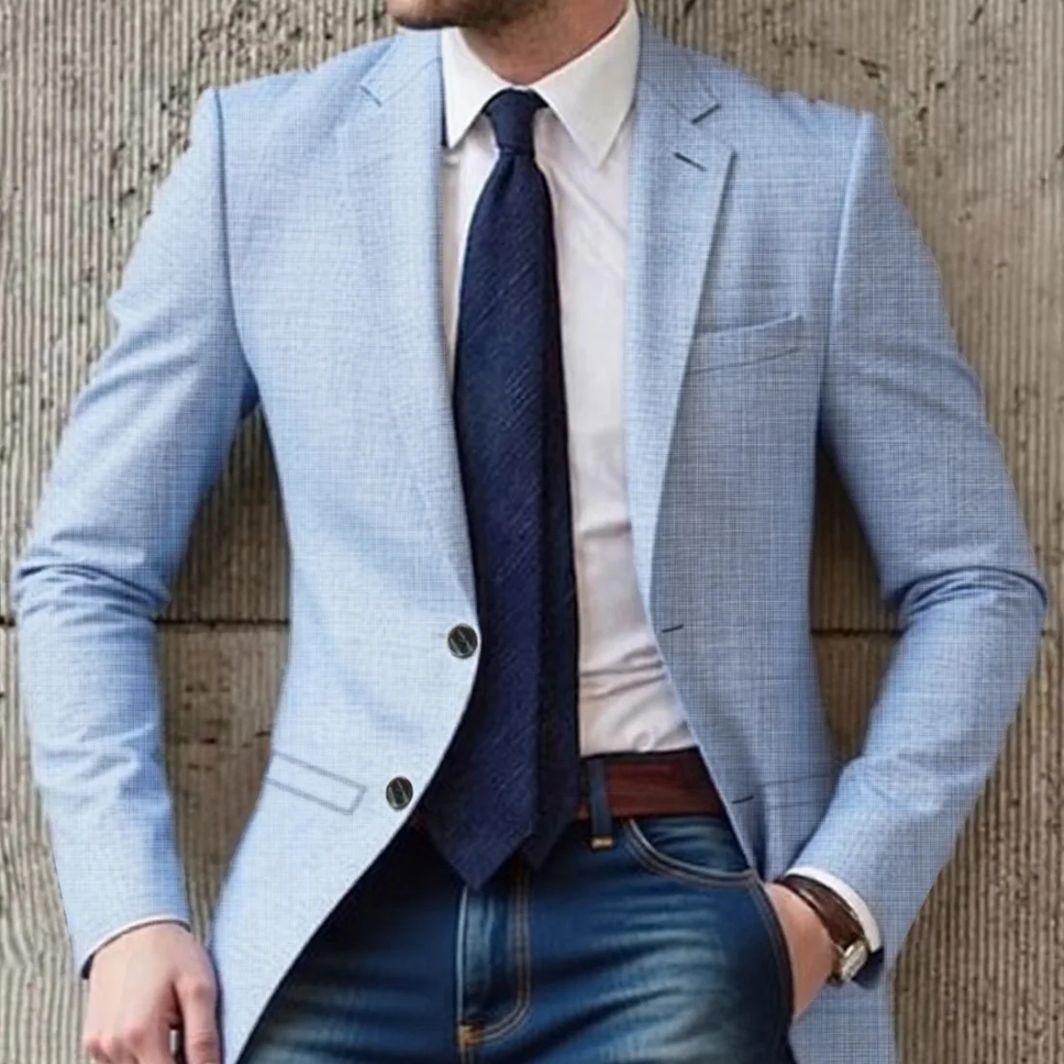 Le Blazer en Coton Slim Fit Décontracté Chic pour Homme Brenton — 4