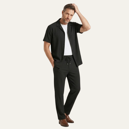 Le Set Dervio pour Hommes en Lin – Chemise Boutonnée Légère & Pantalons Décontractés — 6