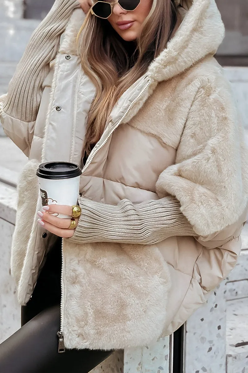 Candela | Chaqueta acolchada con pelo sintético y capucha mujer — 9