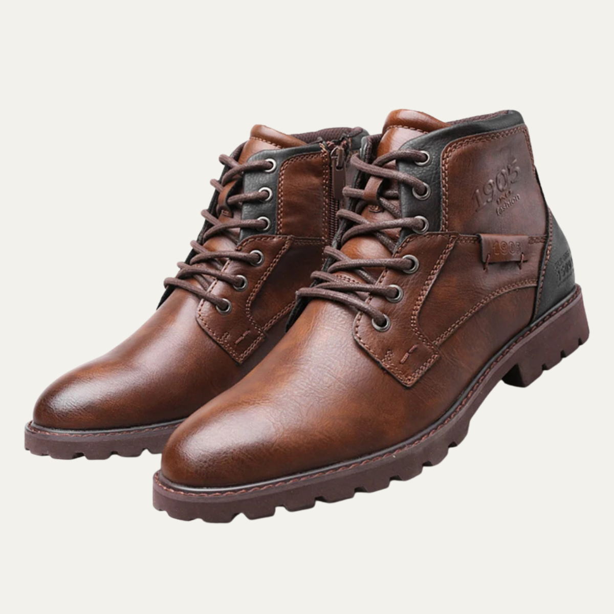 The Parma Men's Lace Up Vintage Leather Ankle Boots — 3