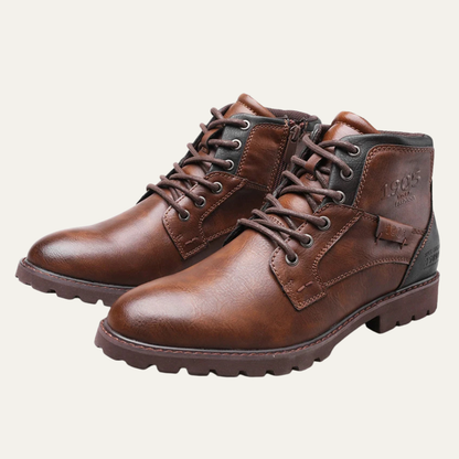 The Parma Men's Lace Up Vintage Leather Ankle Boots — 1