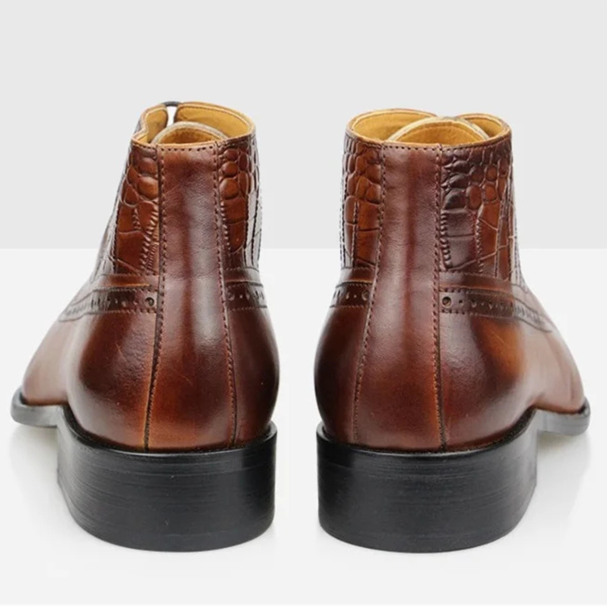 The Modena Men’s Pointed Toe Oxford Ankle Leather Boot — 3