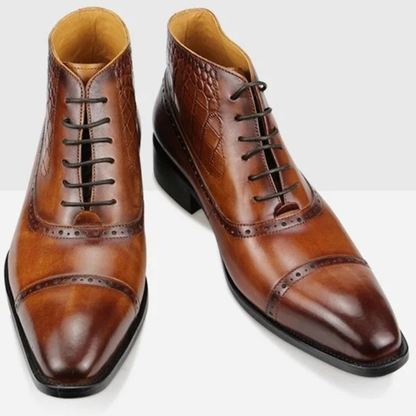The Modena Men’s Pointed Toe Oxford Ankle Leather Boot — 2