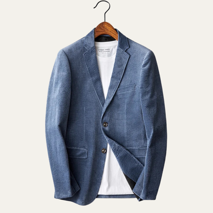 La Veste Blazer Casual en Corde de Velours Slim Fit pour Hommes Riccione — 7