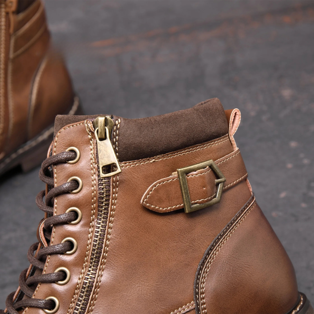 The Brescia Men’s Casual Vintage Leather Ankle Boots — 11