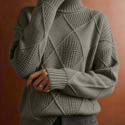 Grande Taille - Pull à Col Montant Décontracté Grande Taille — 25