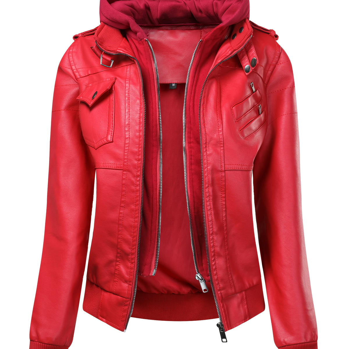 Veste 2-en-1 Femme Unie pour Printemps/Automne/Hiver – Veste Moto — 7