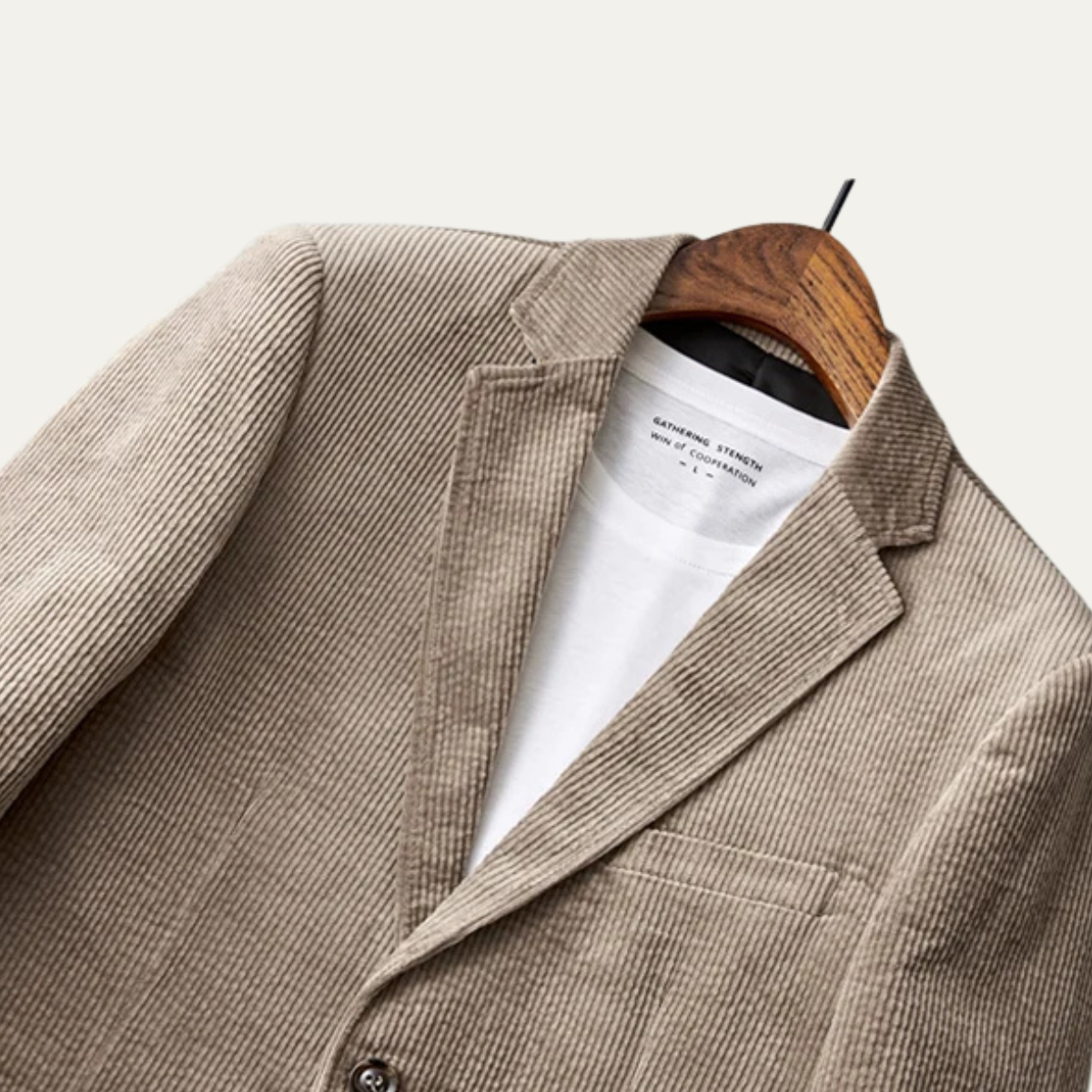 La Veste Blazer Casual en Corde de Velours Slim Fit pour Hommes Riccione — 3