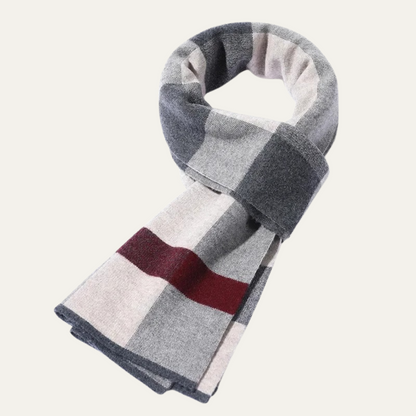 The Highgate Men's Classic Knit Plaid Scarf — 3