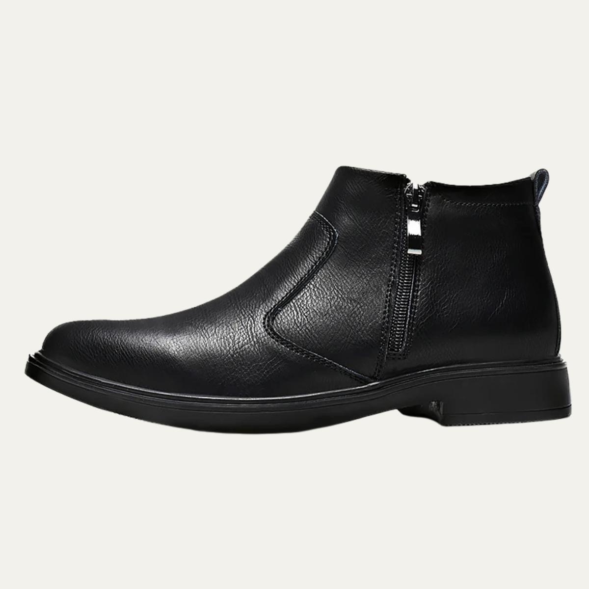 The Copperfield Men’s Casual Side Zip Leather Ankle Boots — 1