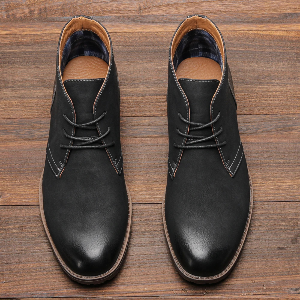 The Elderpine Men’s Elegant Vintage Smart Leather Boots — 9