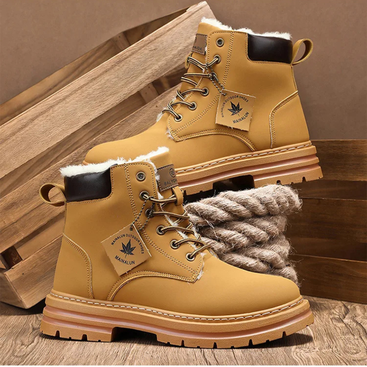 The Silverlake Men’s Cozy Fur Lined Insulated Snow Boots — 7