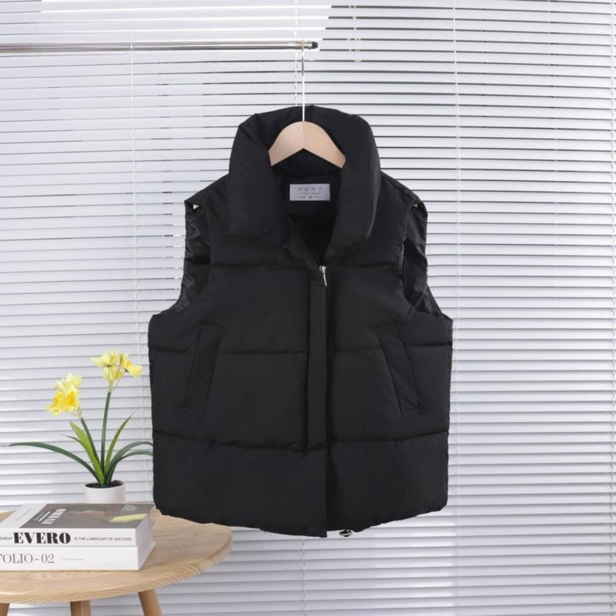 ALULA™ - Comfy Oversized High Neck Sleeveless Puffer Jacket — 1