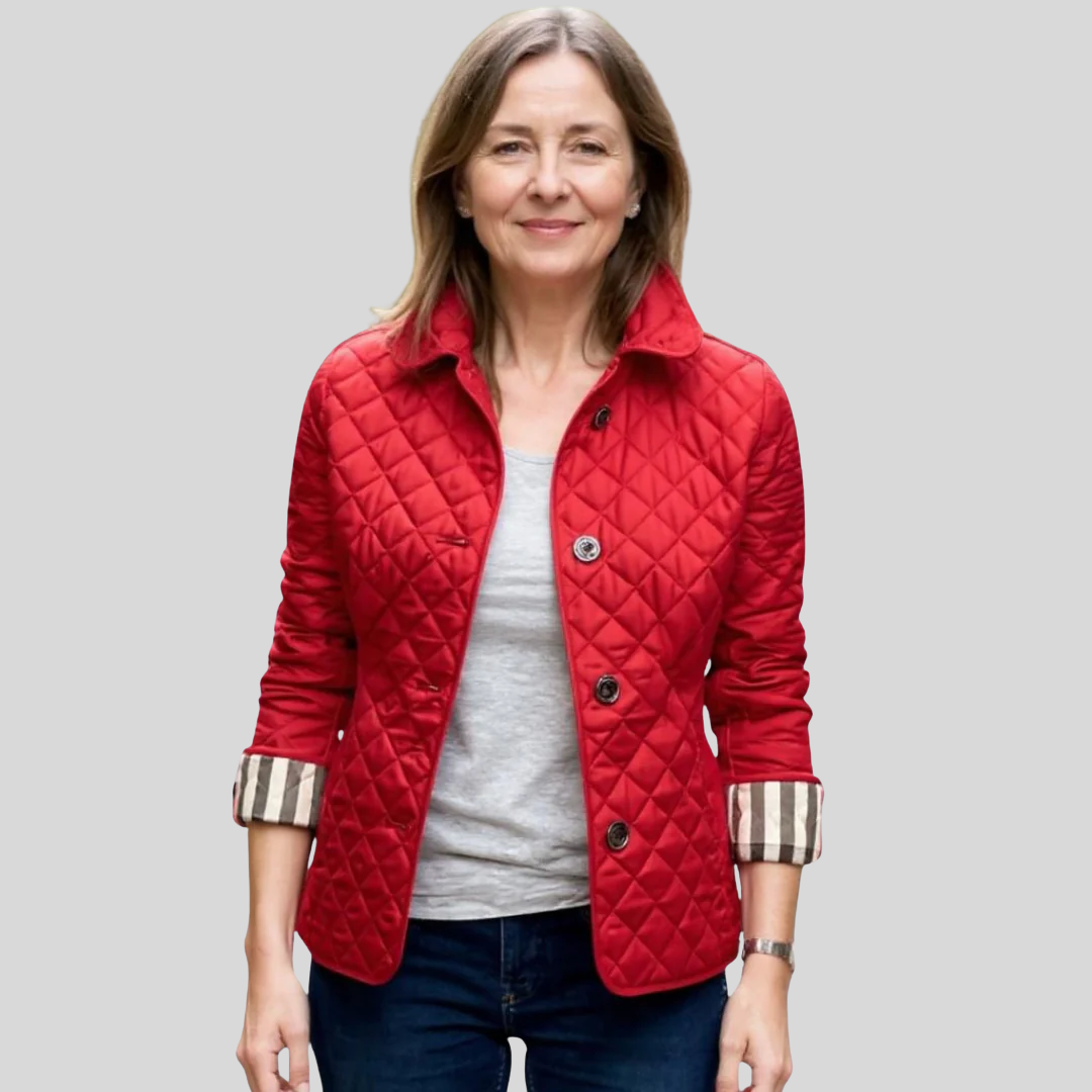 Diana | Veste Matelassée Courte à Col Chemise pour Femme