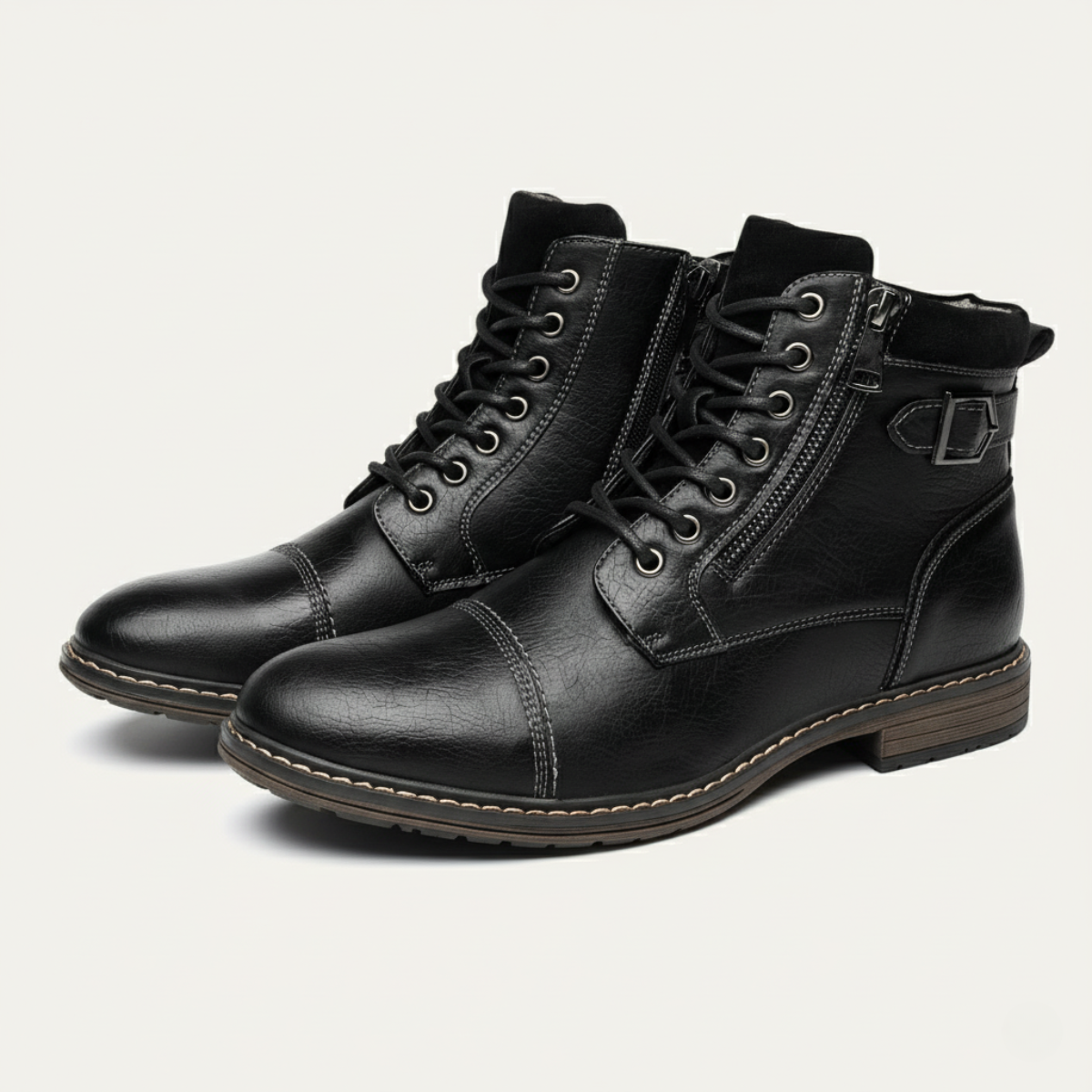 The Brescia Men’s Casual Vintage Leather Ankle Boots — 7
