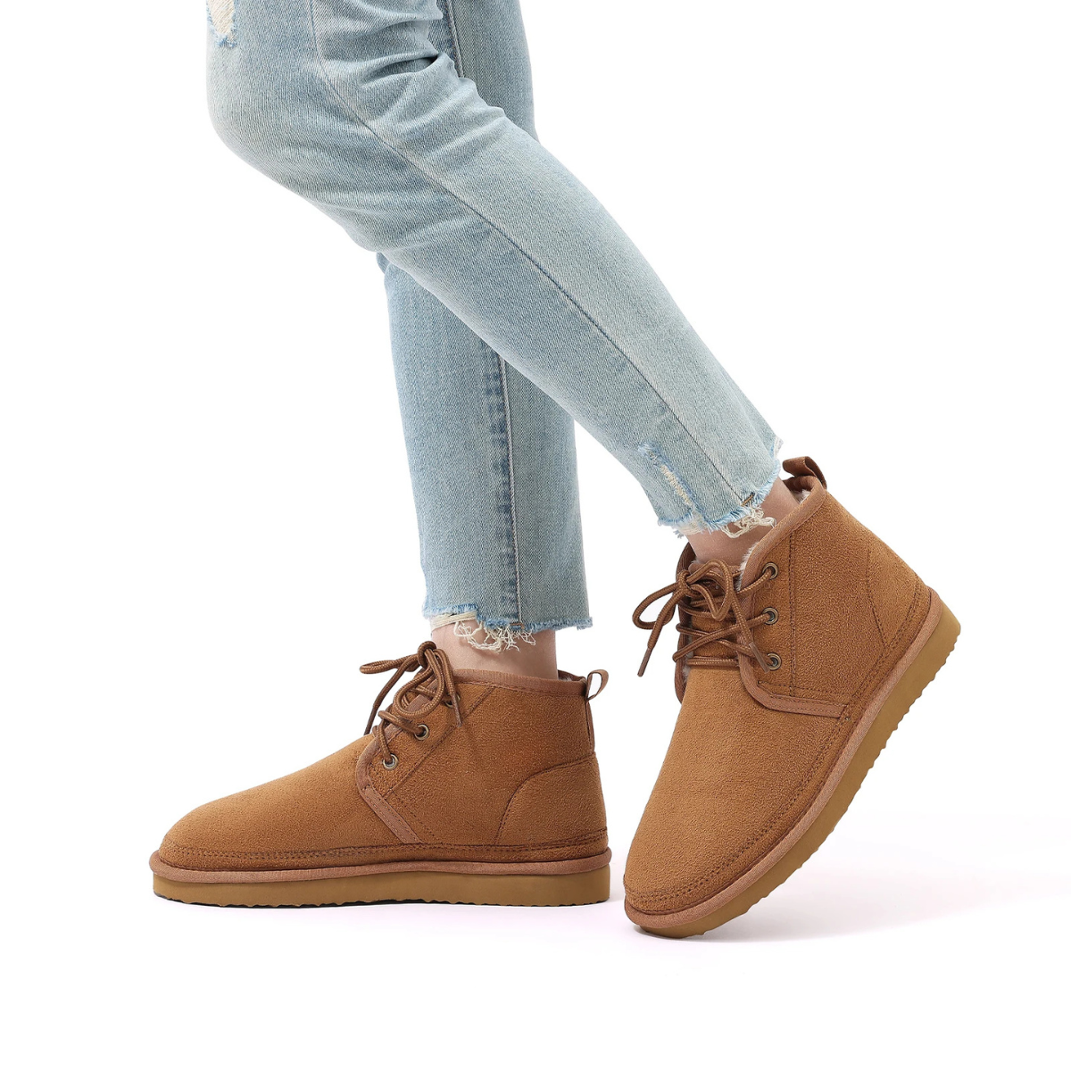 The Ridgefall Men's Cozy Suede Warm Fur Lined Non Slip Snow Boots — 3