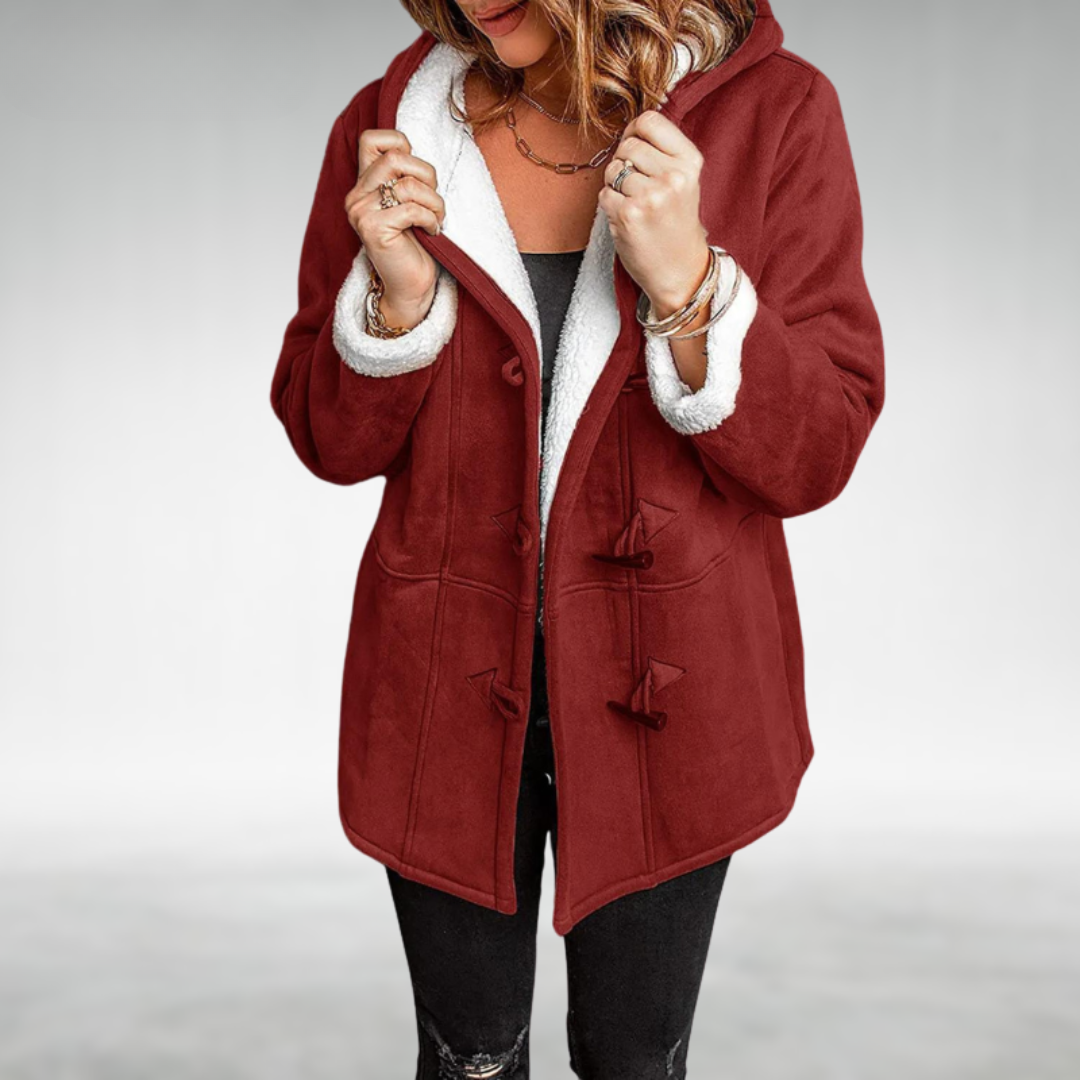 Camille | Manteau d'Hiver Mi-Long à Col Châle pour Femme