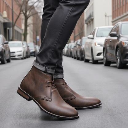 The Wildmere Men’s Vintage Ankle Brown Leather Boots — 4