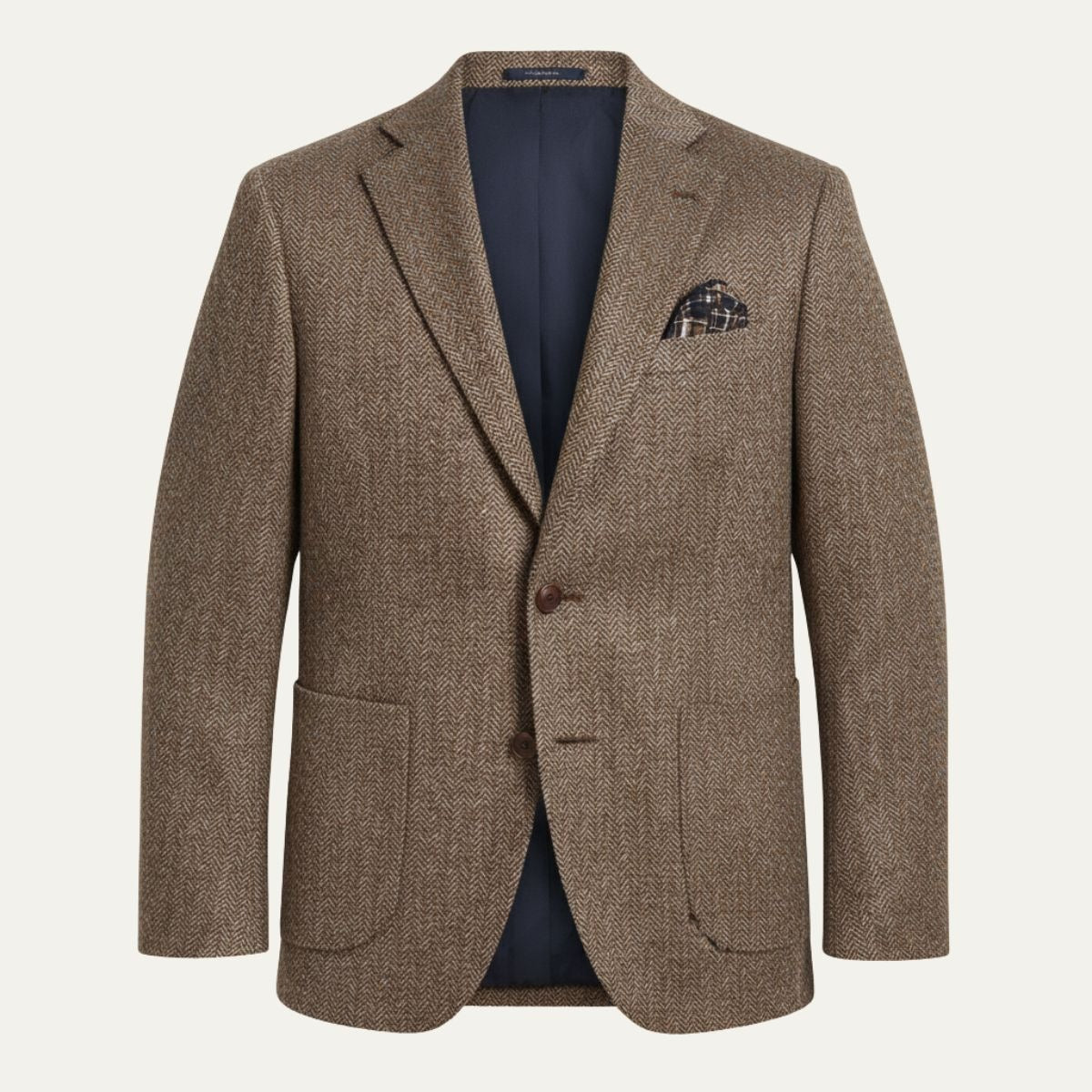 Veste Blazer en Laine Tweed à Rayures Herringbone pour Hommes Gravedona — 3