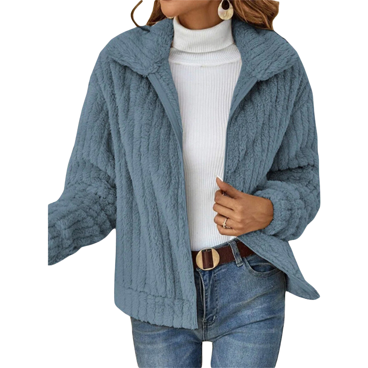 Jeanette | Veste Oversize Décontractée à Col Chemise pour Femme