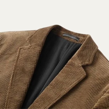 La Veste Blazer en Velours Côtelé Vintage Casual Slim Fit pour Hommes de Livorno — 2