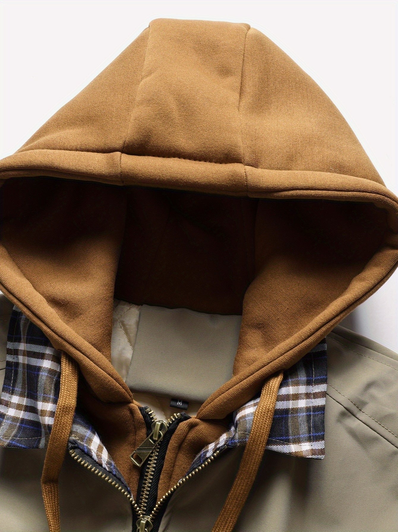 Veste à capuche unie pour homme - Coupe ample avec fermeture éclair intégrale, doublure complète pour printemps/automne/hiver, veste décontractée (sans ceinture requise) — 10