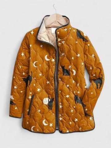 Myah - Ocre Motif Chats
