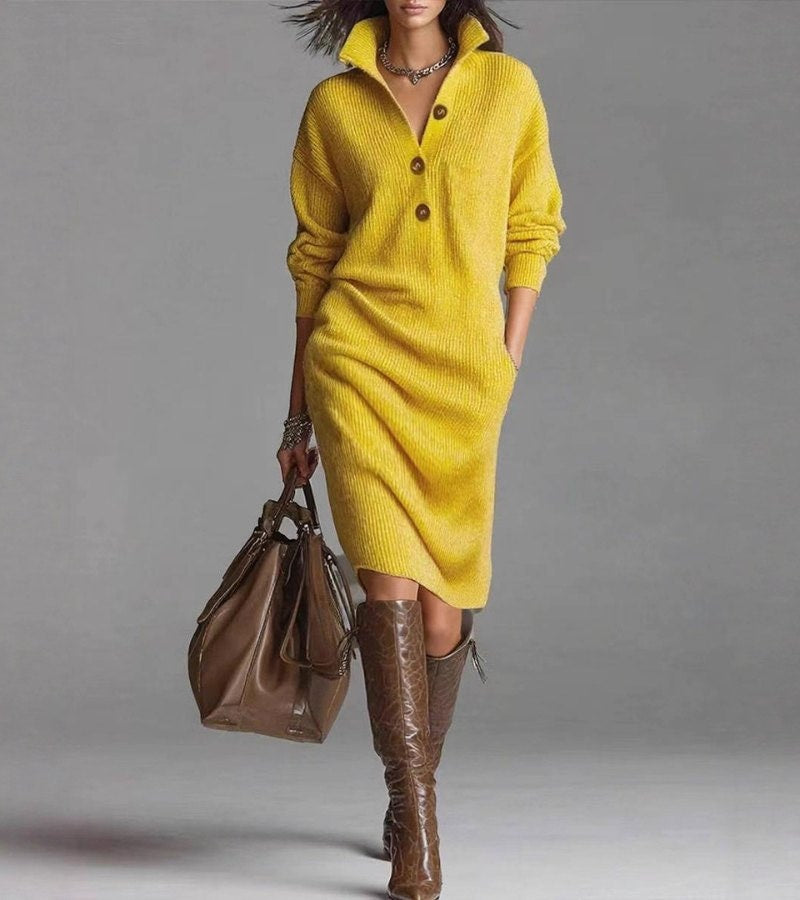 Pensée | Robe midi en tricot — 4