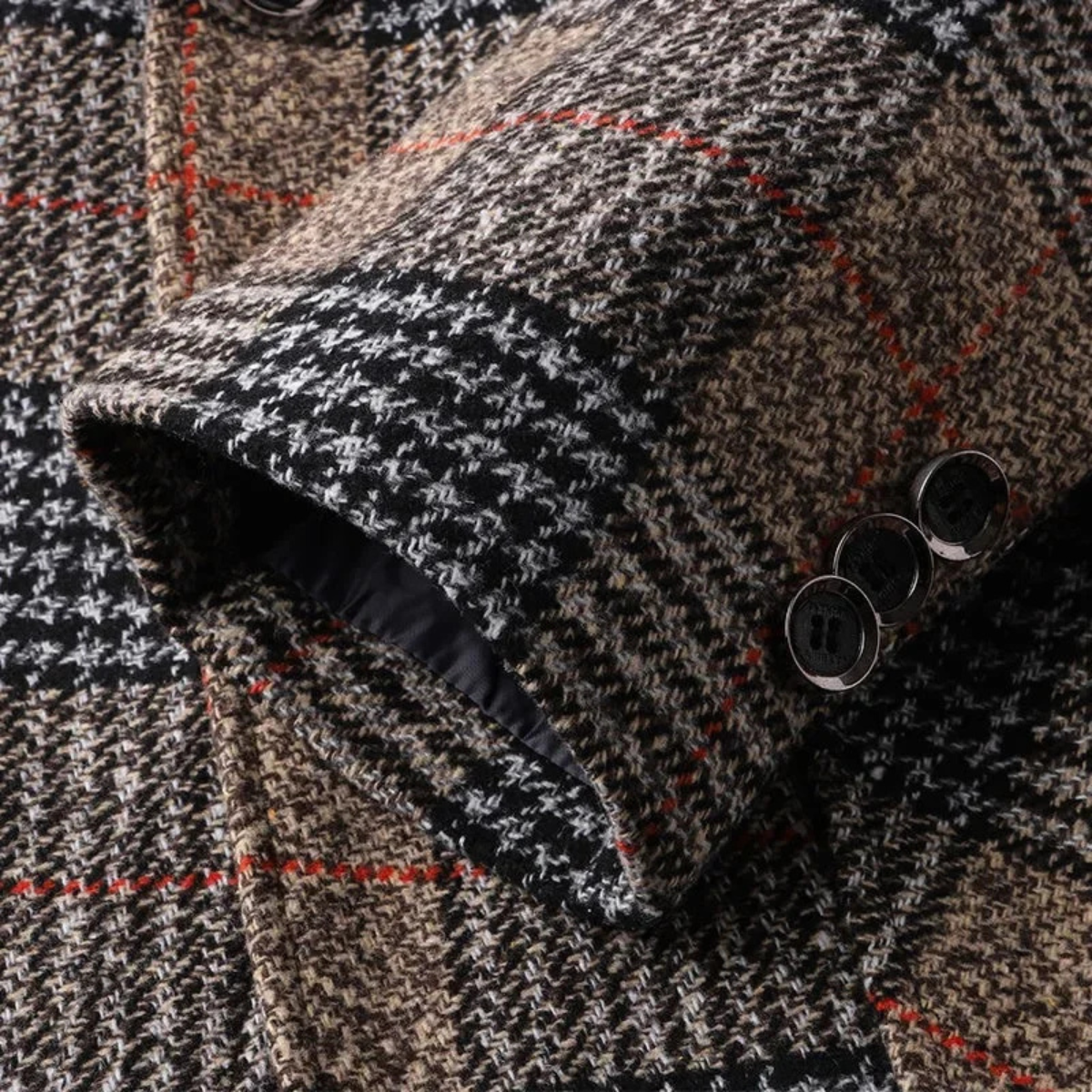 Le Blazer en Tweed à Carreaux Slim Fit Monopoli pour Hommes — 4