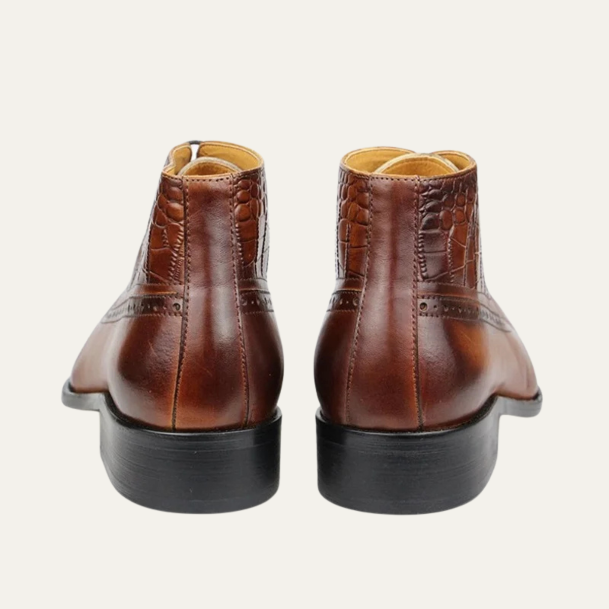 The Capo Vaticano Men’s Formal Leather Brogue Lace Up Ankle Dress Boots — 5