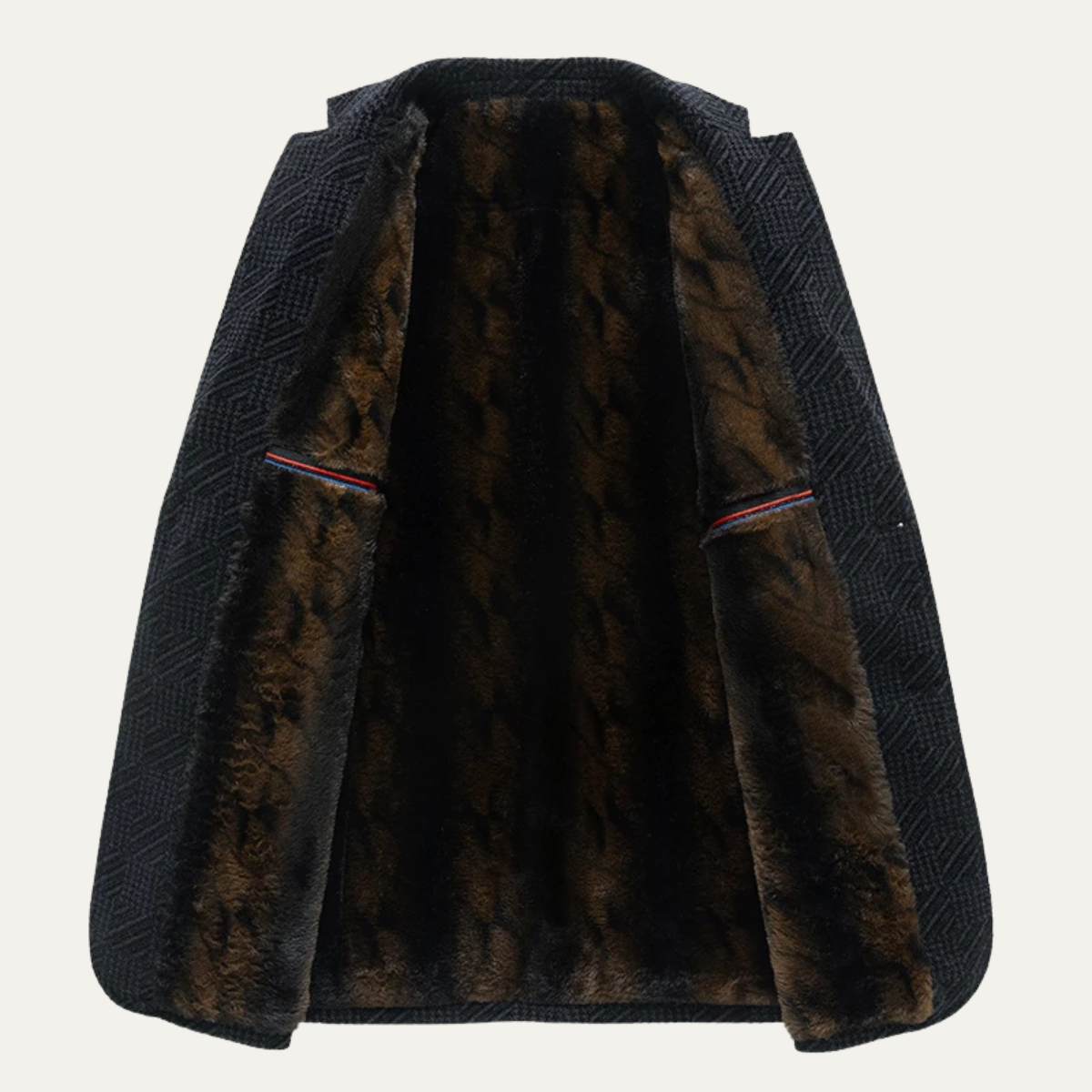 Le Blazer d'Hiver en Chenille pour Hommes Mandello avec Doublure en Fourrure Douce — 3