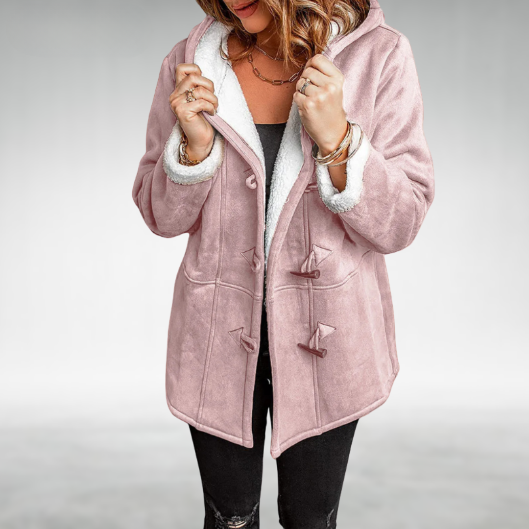 Camille | Manteau d'Hiver Mi-Long à Col Châle pour Femme