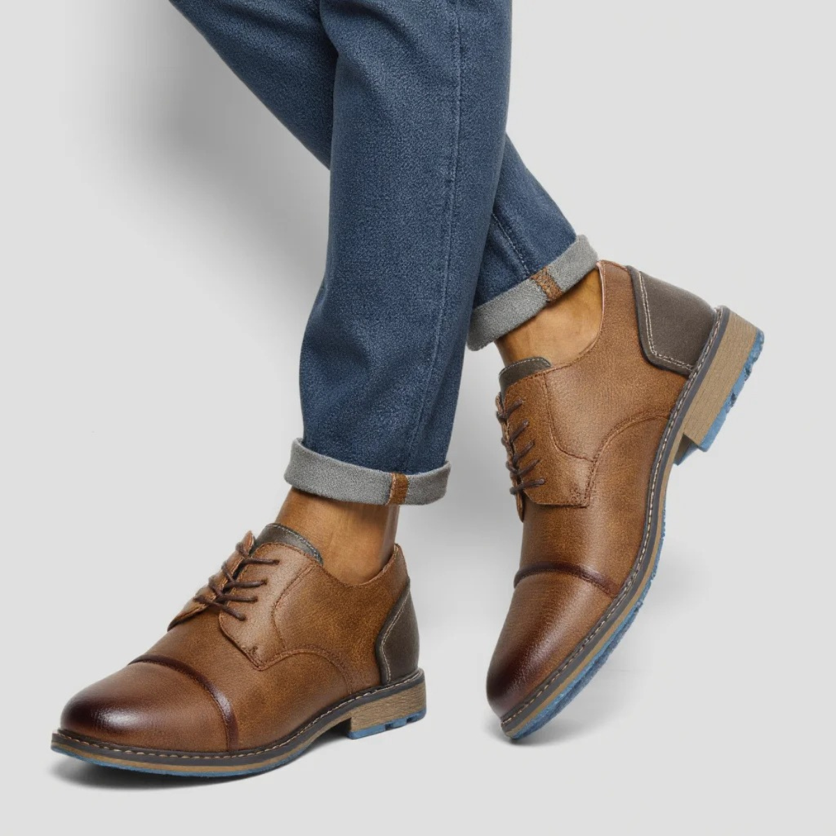 The Monferrato Men’s Retro Lace Up Leather Oxford Shoes — 5