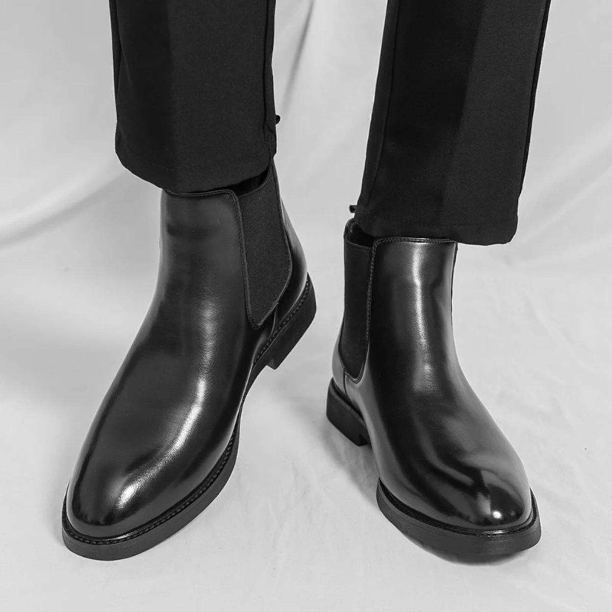 The Brookshire Lane Men’s Stylish Modern Pointed Chelsea Ankle Shoes — 4