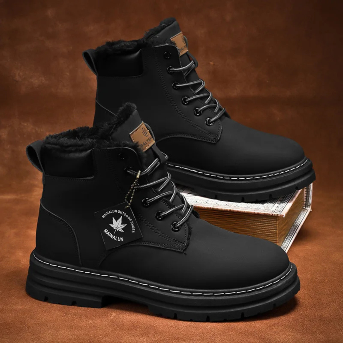 The Silverlake Men’s Cozy Fur Lined Insulated Snow Boots — 16