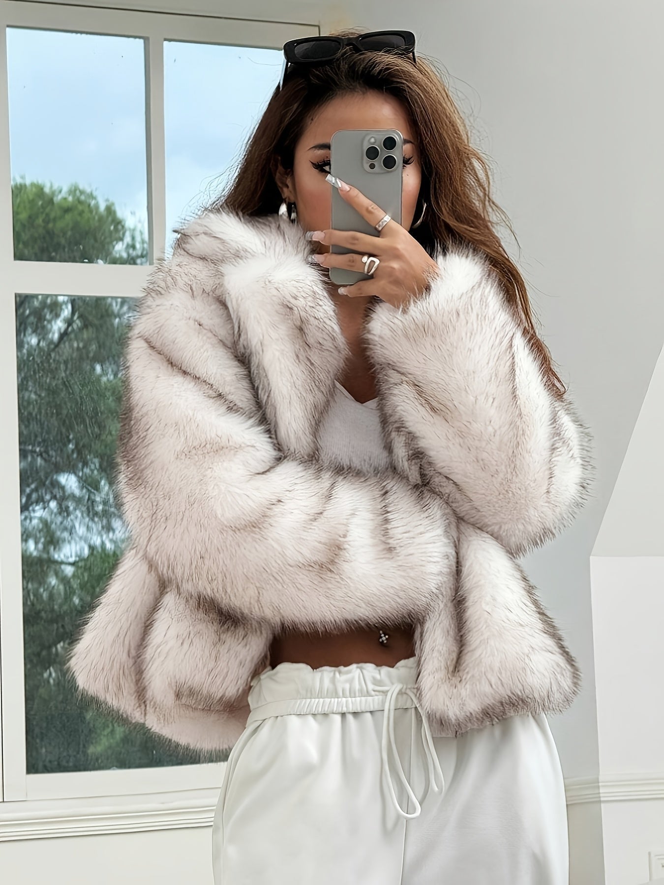 Manteau Élégant Femme en Fausse Fourrure — 4