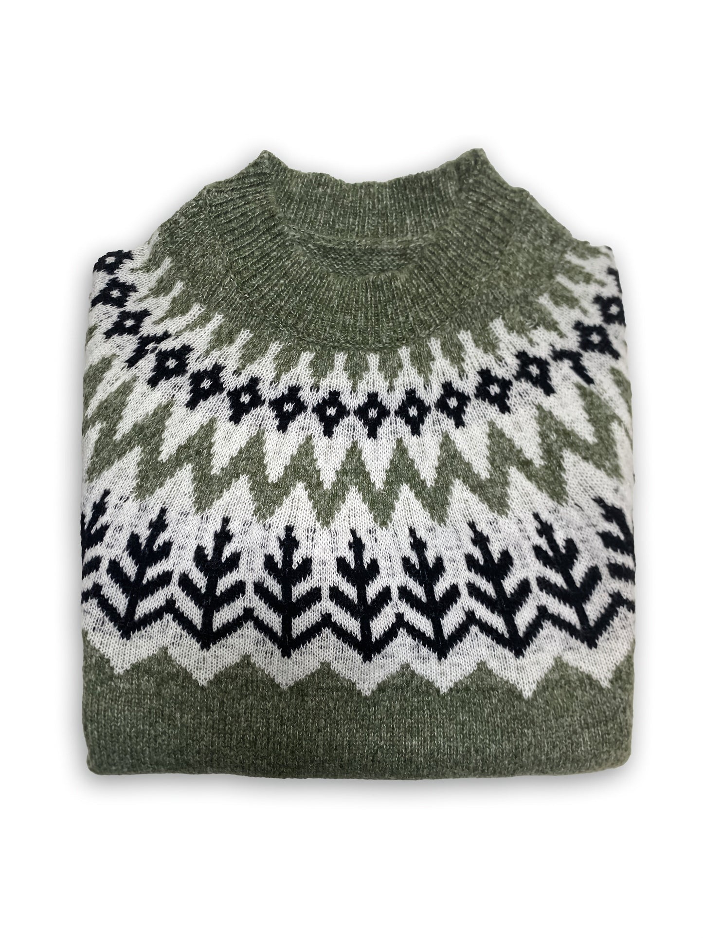Pull à manches longues pour femme, à la mode, en jacquard à blocs de couleur — 6