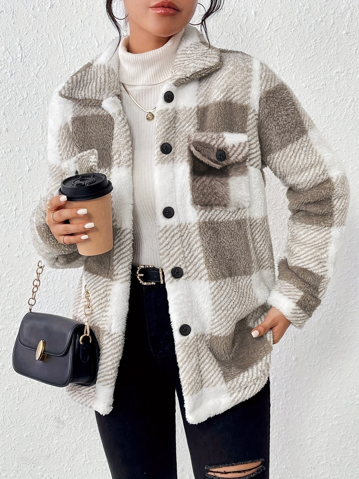 Isabella | Blazer à Carreaux Rose et Blanc pour Femme