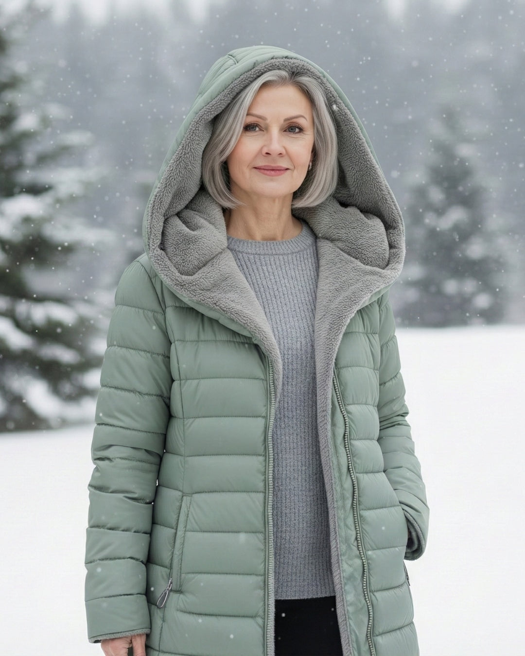 Grace - Warm Fleece Puffer Jacket — 11
