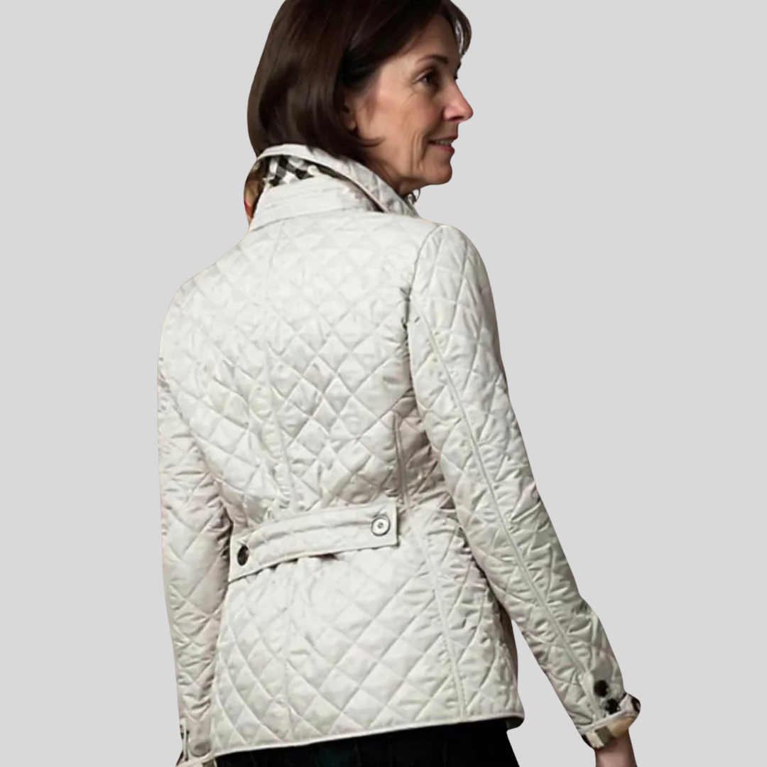 Diana | Veste Matelassée Courte à Col Chemise pour Femme