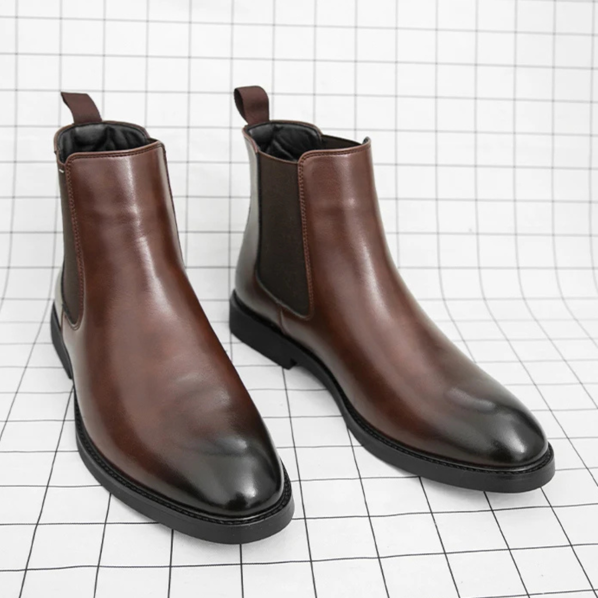 The Brookshire Lane Men’s Stylish Modern Pointed Chelsea Ankle Shoes — 10