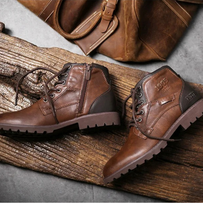 The Oakshade Men’s Military Combat Leather Boots — 12