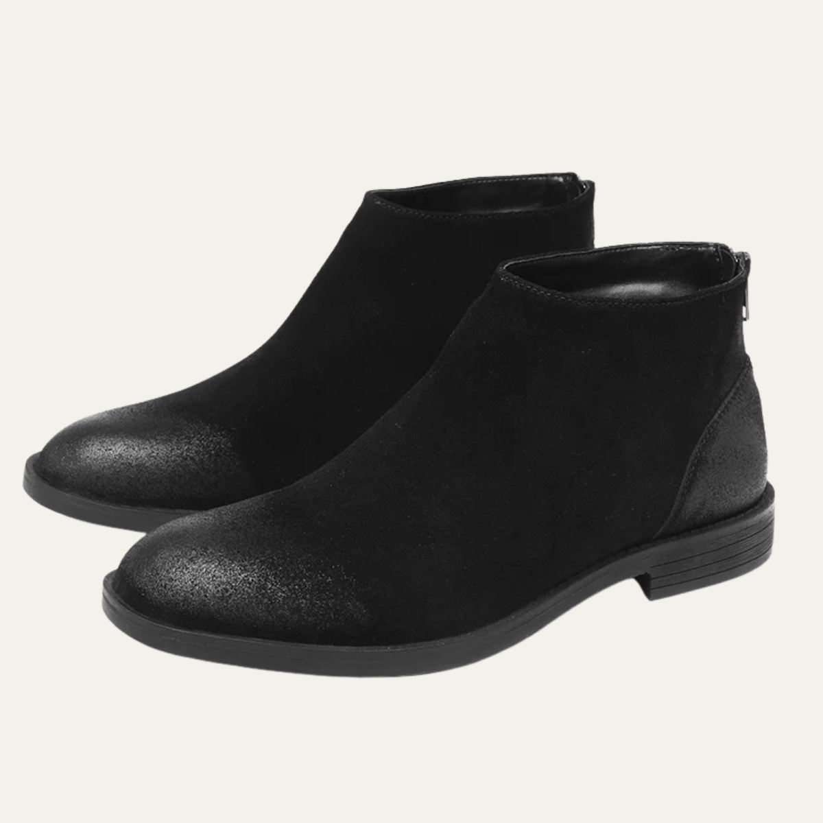 The Vicenza Men’s Zip Up Suede Leather Ankle Boots — 1