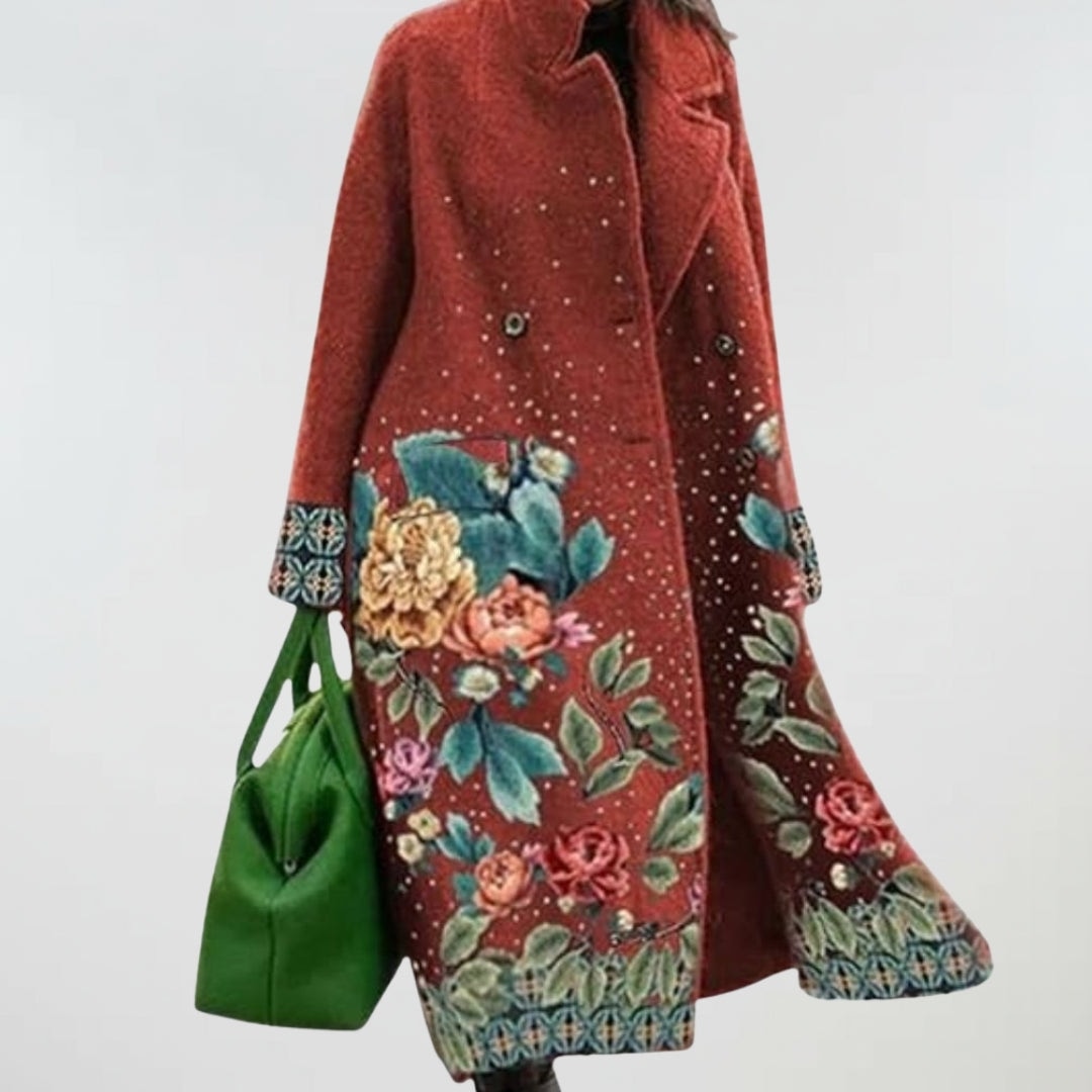 Camille | Manteau Long à Carreaux d'Hiver pour Femme