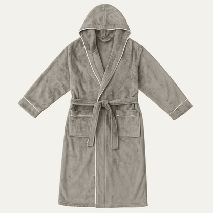 The Greenwich Men's Hooded Long Bathrobe with Belt — 1