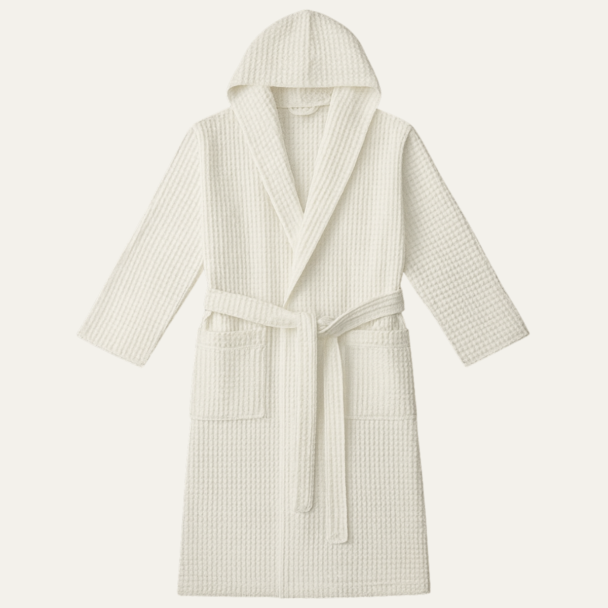 The Eastbourne Men's Cotton Waffle Lightweight Spa Bathrobe with Belt — 5