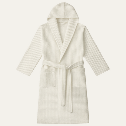 The Eastbourne Men's Cotton Waffle Lightweight Spa Bathrobe with Belt — 5