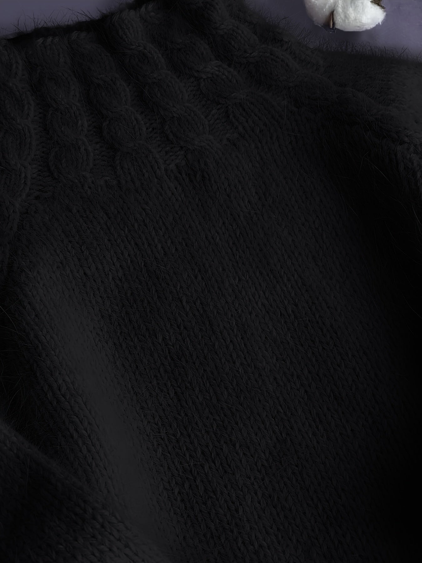 Grande Taille - Grande Taille - Col Roulé Doux Haut Paresseux Style Doux Polyvalent Pull Épais Pull Femme Automne Hiver 2025 Nouveau — 7